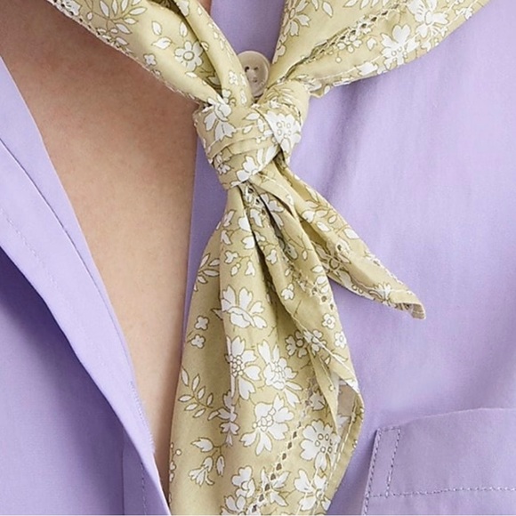 J. Crew Floral Liberty print Square scarf Bandana - Picture 5 of 6